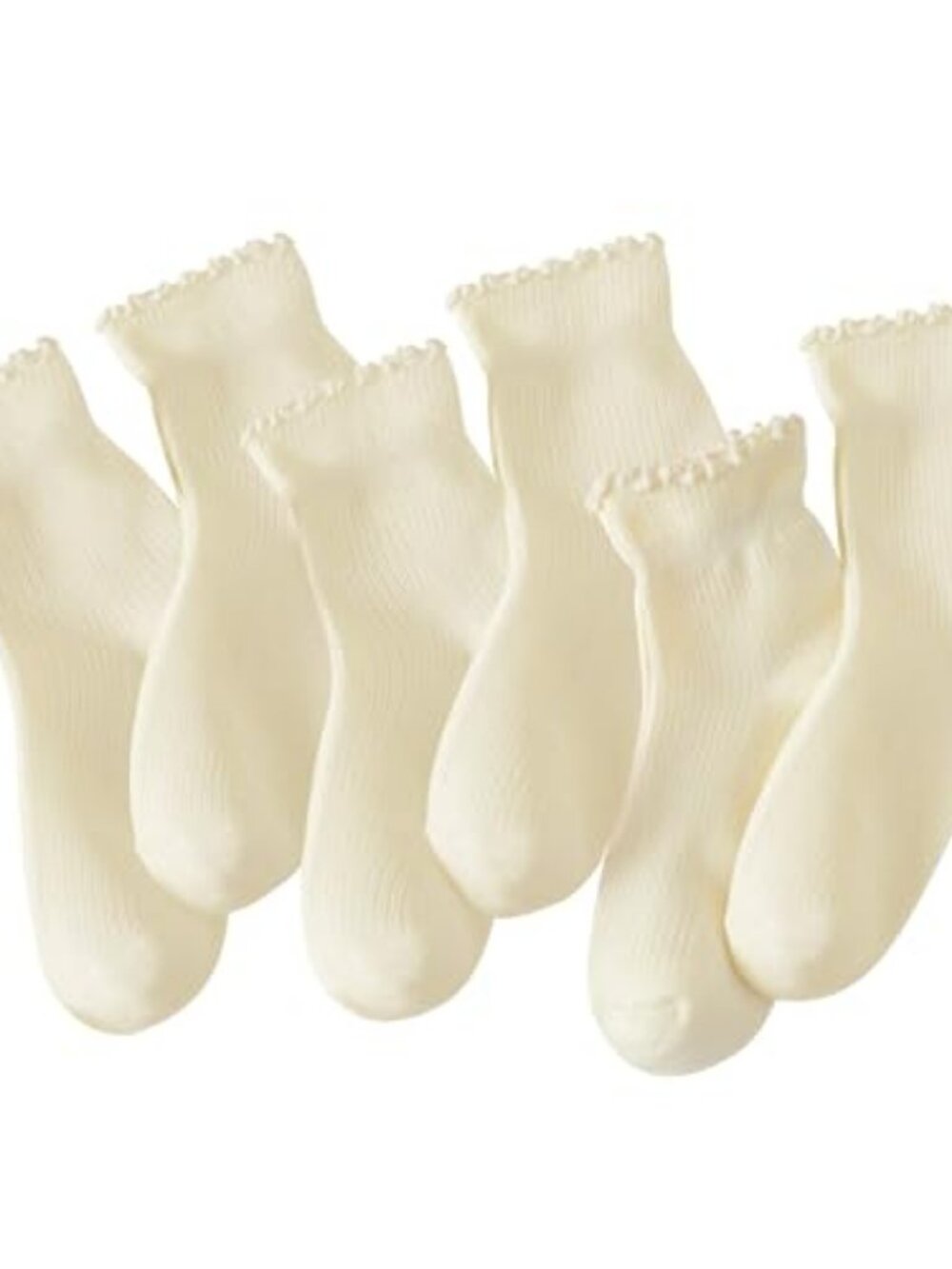 Hstyle 6 Pairs of Ruffle Socks Women, Cute Ruffle Ankle Socks